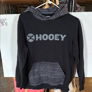 Hooey Black Hoodie with Gray Details